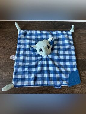BOOGINHEAD PaciPal Elephant Security Blanket Lovey Baby Teether Blue Green